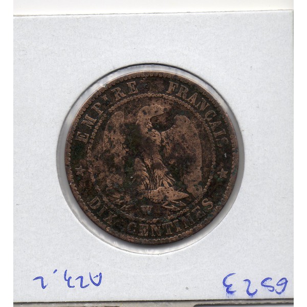 10 centimes Napoléon III tête nue 1857 W Lille B+