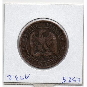 10 centimes Napoléon III tête laurée 1861 K Bordeaux TTB oxydée