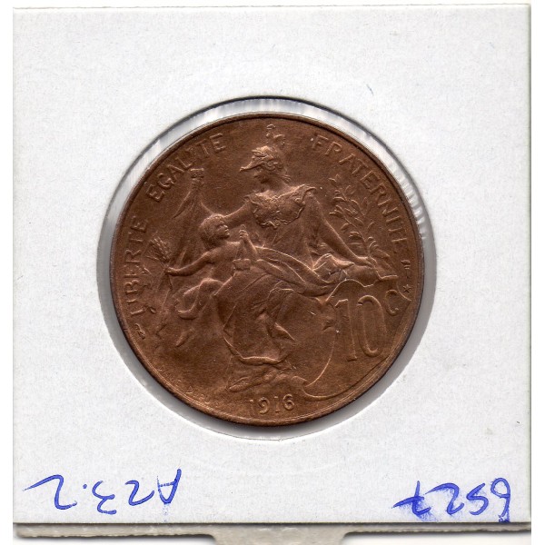 10 centimes Dupuis 1916 * Spl flan étrangé