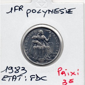 Polynésie Française 1 Franc 1983 FDC, Lec.11