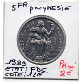 Polynésie Française 5 Francs 1983 Fdc, Lec.54