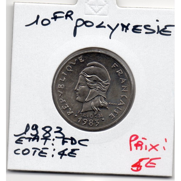 Polynésie Française 10 Francs 1983 FDC, Lec.77