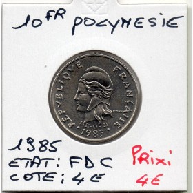 Polynésie Française 10 Francs 1985 FDC, Lec.79