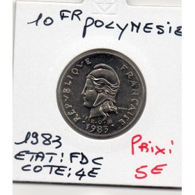 Polynésie Française 10 Francs 1983 FDC, Lec.77