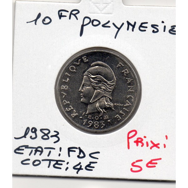 Polynésie Française 10 Francs 1983 FDC, Lec.77