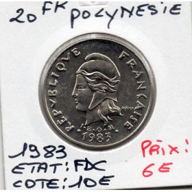 Polynésie Française 20 Francs 1983 FDC, Lec.100