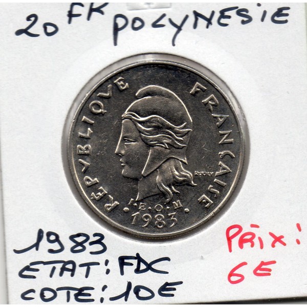 Polynésie Française 20 Francs 1983 FDC, Lec.100