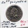 Polynésie Française 20 Francs 1983 FDC, Lec.100
