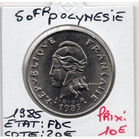 Polynésie Française 50 Francs 1985 FDC, Lec.118
