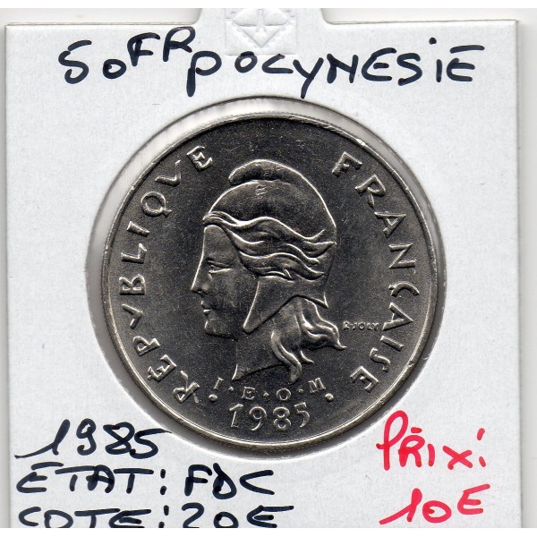 Polynésie Française 50 Francs 1985 FDC, Lec.118