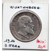 Wurtemberg 3 Mark 1914 TTB KM.635 Guillaume II