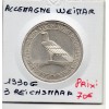Allemagne weimar 3 reichsmark 1930 G, Sup KM.70 Libération Rhénanie