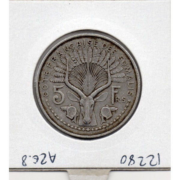 Cote des Somalis 5 francs 1948 TTB, Lec.40 antilope