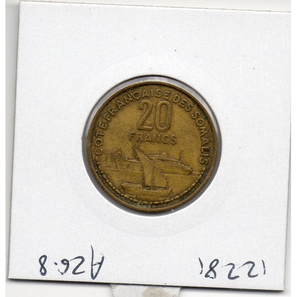 Cote des Somalis 20 francs 1952 TTB, Lec.42