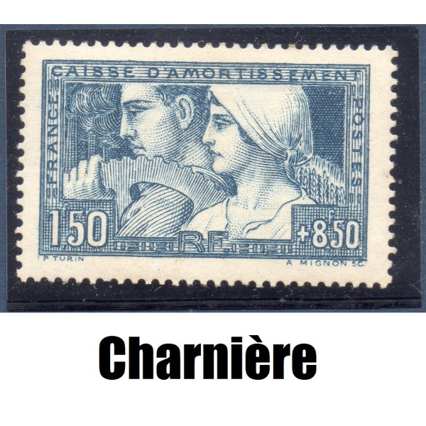 Timbre France Yvert No 252a Le travail type II neuf * avec charnière