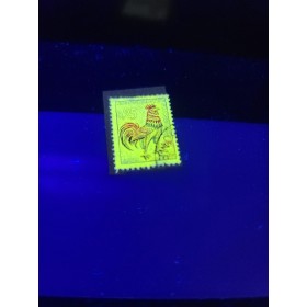 Timbre Yvert 1331d Coq Gaulois de Decaris Fluorescent oblitéré