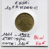 Maroc Essai 10 francs 1371 AH -1952 Spl, Lec.262