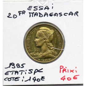 Madagascar essai 20 francs 1953 Spl, Lec 111 union française