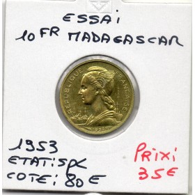 Madagascar essai 10 francs 1953 Spl, Lec.108 union française