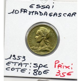 Madagascar essai 10 francs 1953 Spl, Lec.108 union française