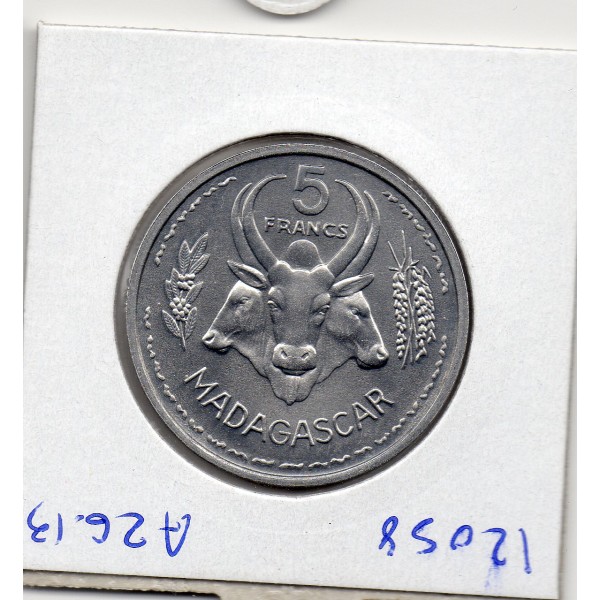 Madagascar essai 5 francs 1953 Spl, Lec.105 union française