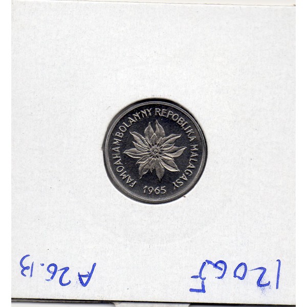 Madagascar Essai 1 franc 1965 FDC, KM.E6 Poinsettia