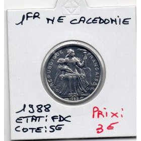 Nouvelle Calédonie 1 Franc 1988 FDC, Lec.48