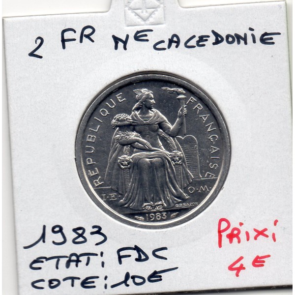 Nouvelle Calédonie 2 Francs 1983 FDC, Lec.63