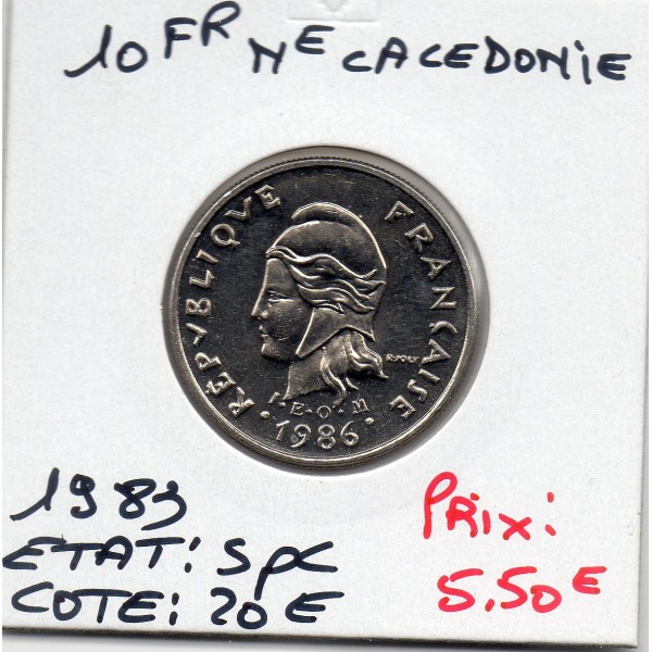 Nouvelle Calédonie 10 Francs 1986 Spl, Lec.95