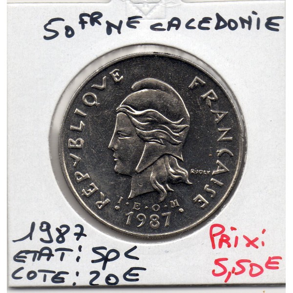 Nouvelle Calédonie 50 Francs 1987 Spl, Lec.126