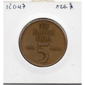 Allemagne RDA 5 mark 1969, TTB KM.22 20 ans