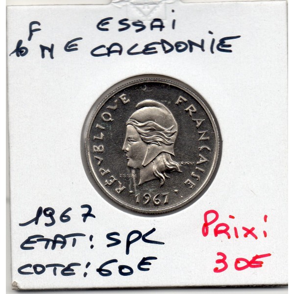 Nouvelle Calédonie essai 10 Francs 1967 Spl, Lec.83