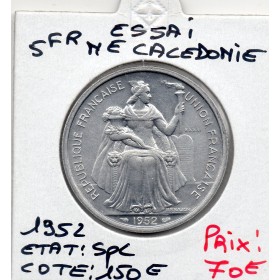 Nouvelle Calédonie essai 5 Francs 1952 Spl, Lec.70 union