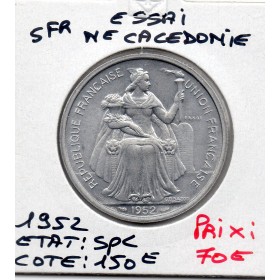 Nouvelle Calédonie essai 5 Francs 1952 Spl, Lec.70 union