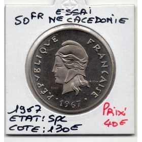Nouvelle Calédonie essai 50 Francs 1967 Spl, Lec.119