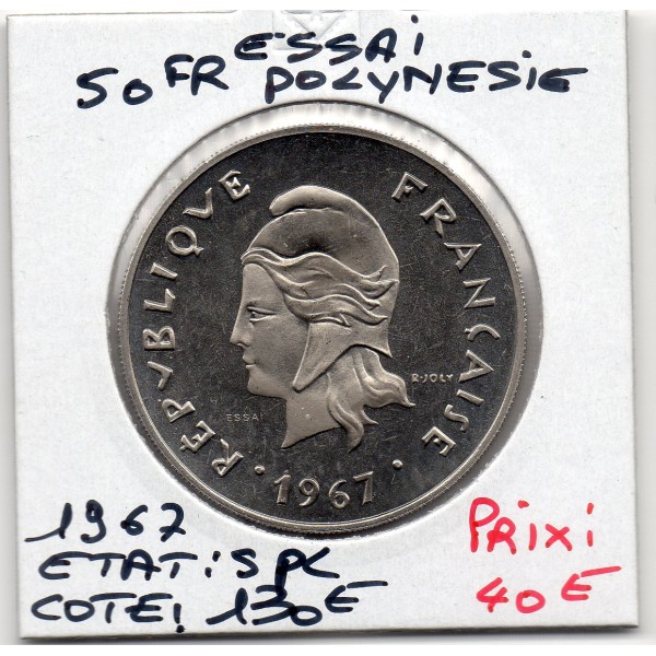 Polynésie Française essai 50 Francs 1967 Spl, Lec.110 union