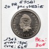 Polynésie Française essai 20 Francs 1967 Spl, Lec.88 union