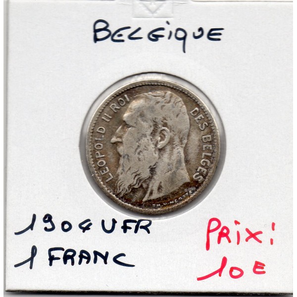 Belgique 1 Franc 1904 avec point en Français TTB, KM.56