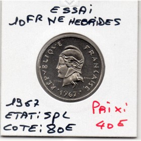 Nouvelles Hébrides essai 10 Francs 1967 FDC, Lec.28