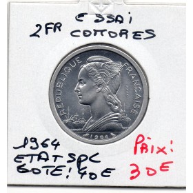 Comores essai 2 francs 1964 Spl, Lec.34