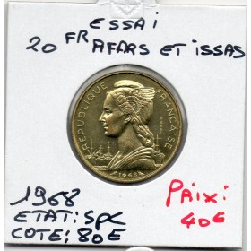 Afars et Issas essai 20 Francs 1968 Spl, Lec.64 République