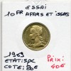 Afars et Issas essai 10 Francs 1969 Spl, Lec.60 République