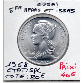 Afars et Issas essai 5 Francs 1968 Spl, Lec.57 République