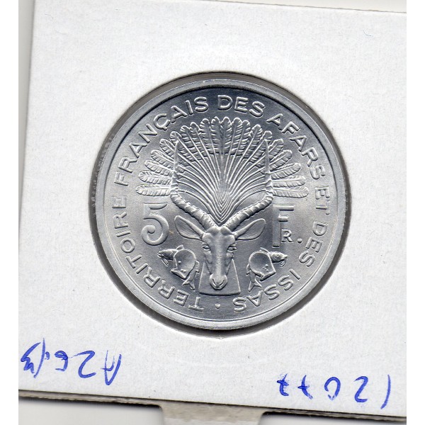 Afars et Issas essai 5 Francs 1968 Spl, Lec.57 République