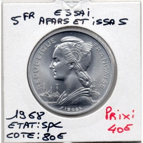 Afars et Issas essai 5 Francs 1968 Spl, Lec.57 République