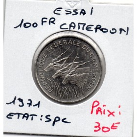 Cameroun essai 100 franc 1971 Spl, KM.E13 Republique federale