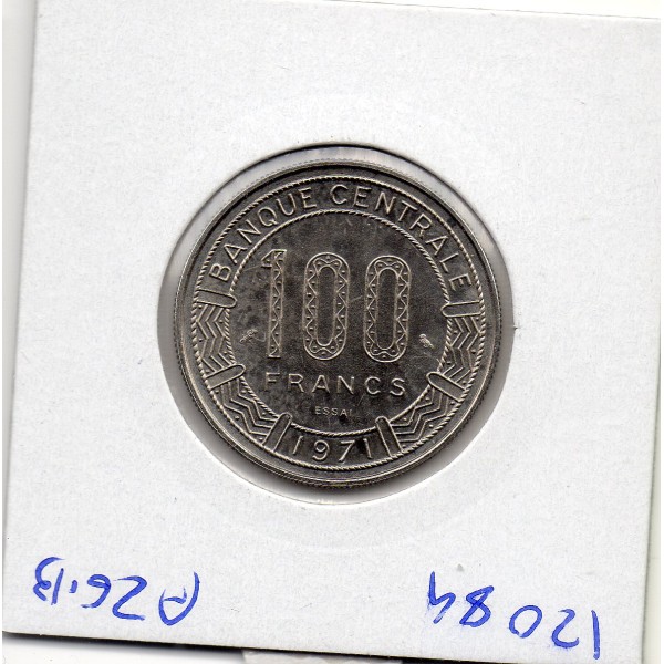 Cameroun essai 100 franc 1971 Spl, KM.E13 Republique federale