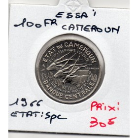 Cameroun essai 100 franc 1966 Spl, KM.E11 Etat