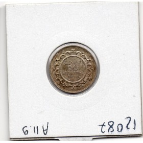 Tunisie, 50 Centimes 1915 - 1334 AH Sup, Lec.163 En-Naceur