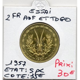 AOF et Togo essai 25 Francs 1957 Spl, Lec.21